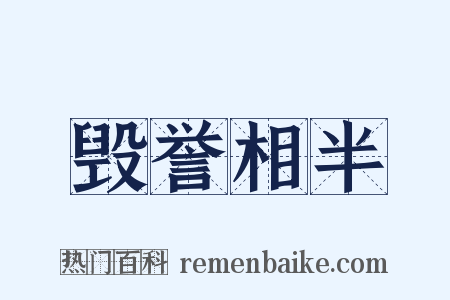 毁誉相半是什么意思的图片